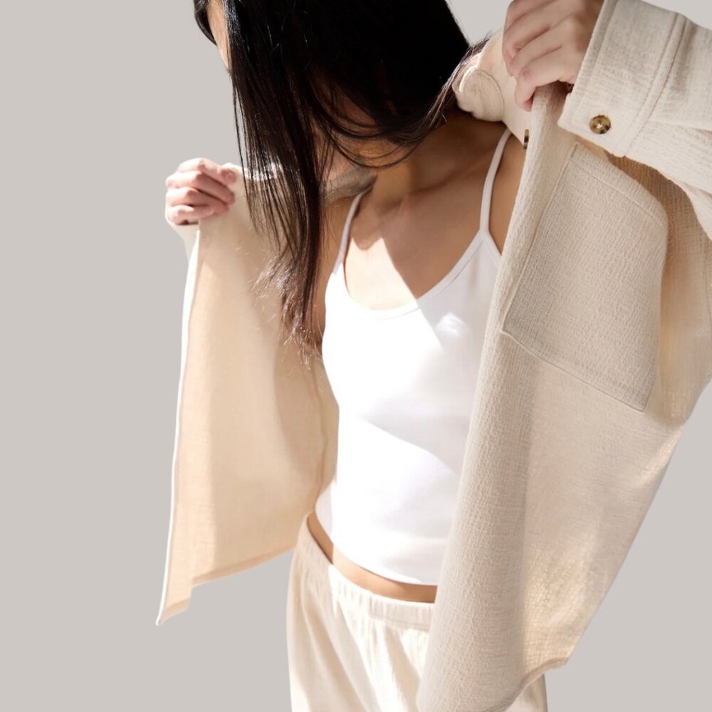 Oak + Fort Oversized Knit Shirt